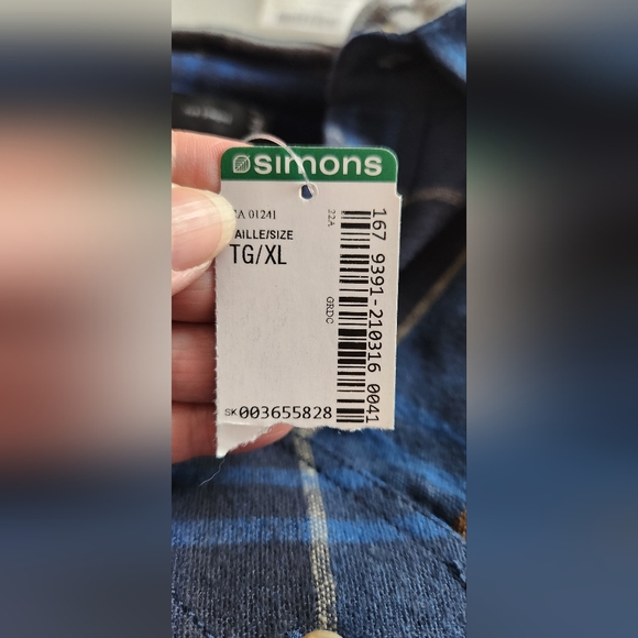 Le 31 By Simons Flannel Shirt Detachable Hood Sz XL Modern Fit - Picture 7 of 15